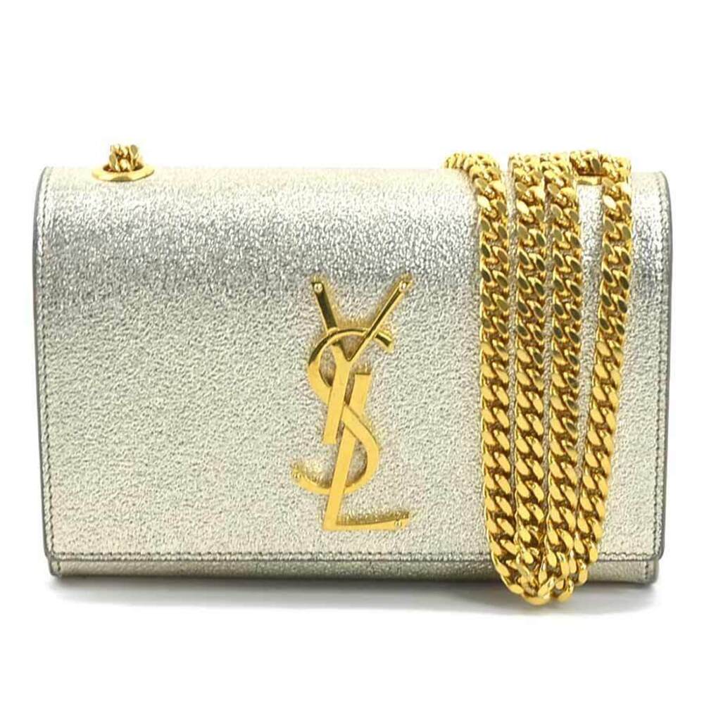Saint Laurent shoulder bag leather gold